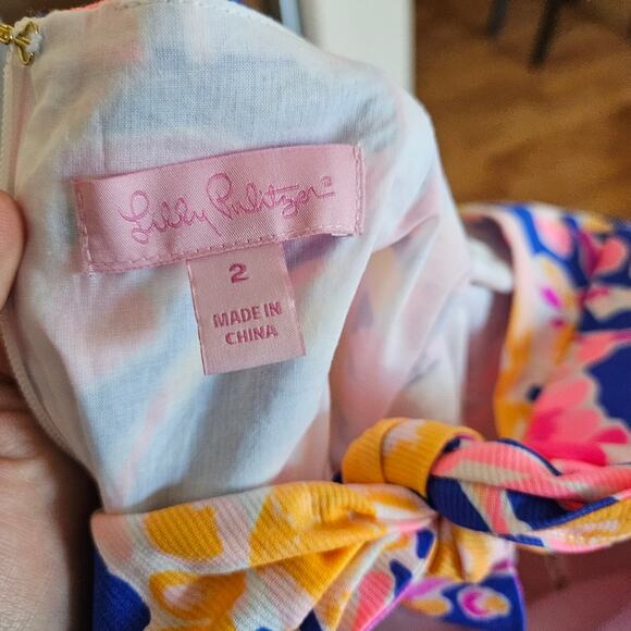 Lilly Pulitzer Courtney Shift Dress Brilliant Blue Catch And Release Size 2 - Picture 8 of 8